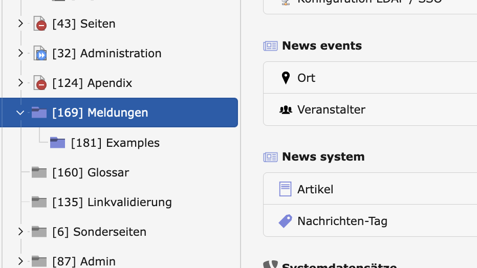 neuer Datensatz für Events erstellen