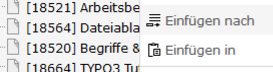 Seitenverwaltung Einfügen