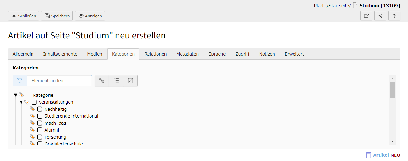 Kategorieren 