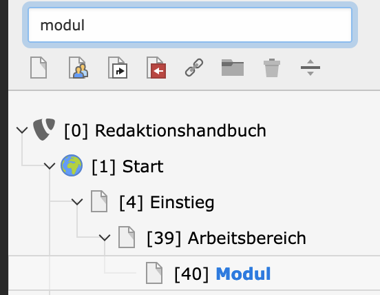 Suche Seitenbaum