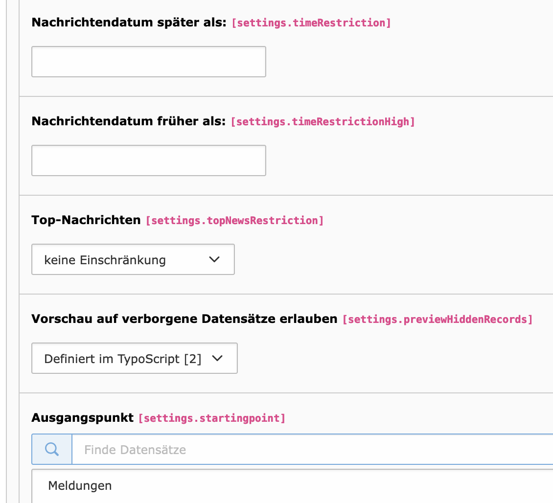 News Ausgangspunkt