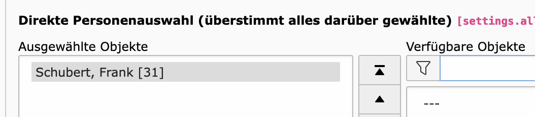 Personauswahl