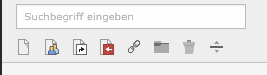 Toollieste über Seitenbaum