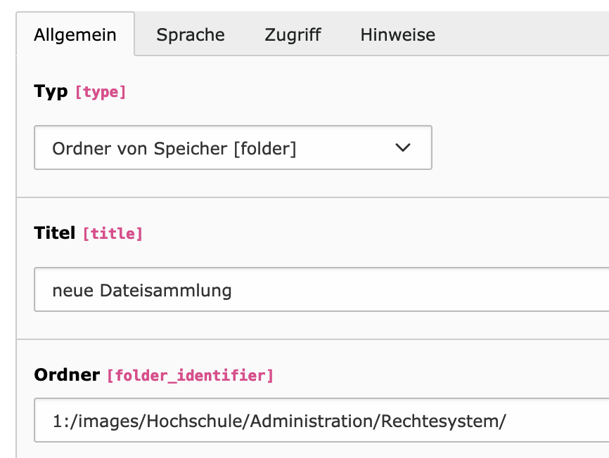 Ordnerauswahl